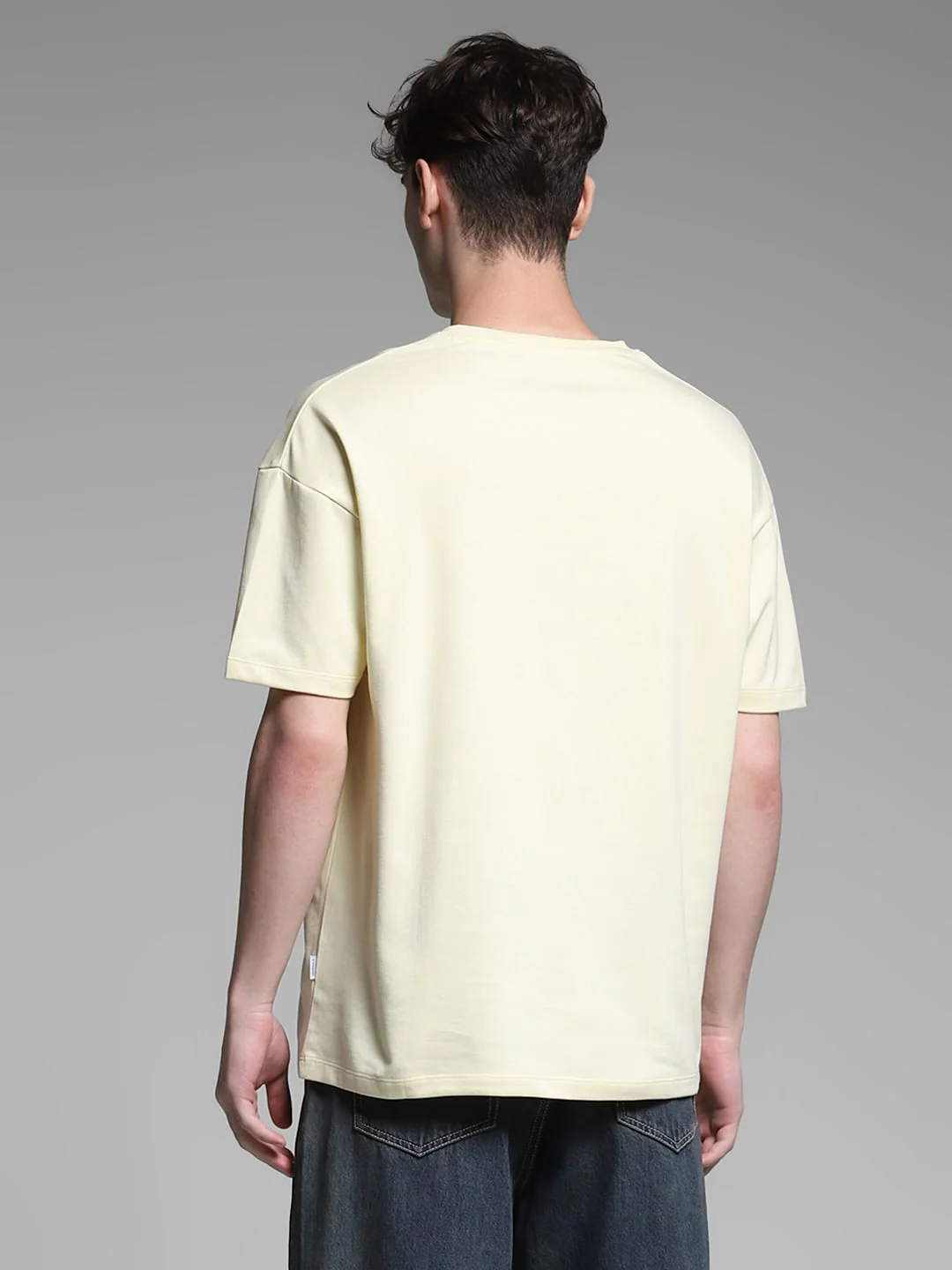 Yellow Logo Print Crew Neck T-shirt - Image 4