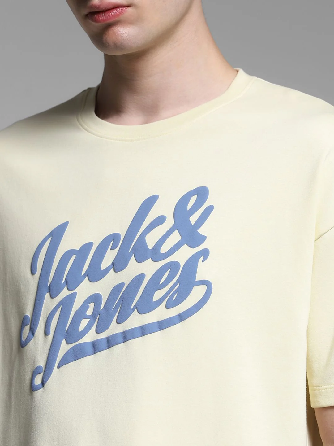 Yellow Logo Print Crew Neck T-shirt - Image 5