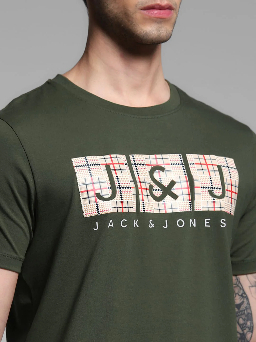 Olive Logo Print Cotton T-shirt - Image 5