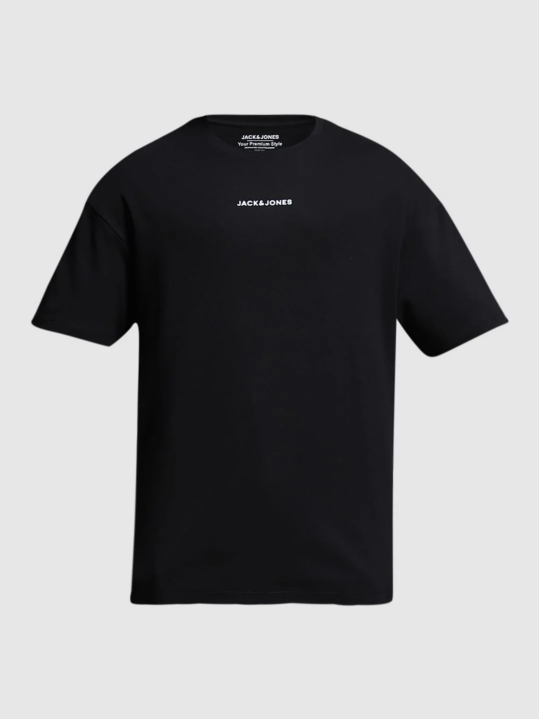 Black Graphic Print Crew Neck T-Shirt - Image 7