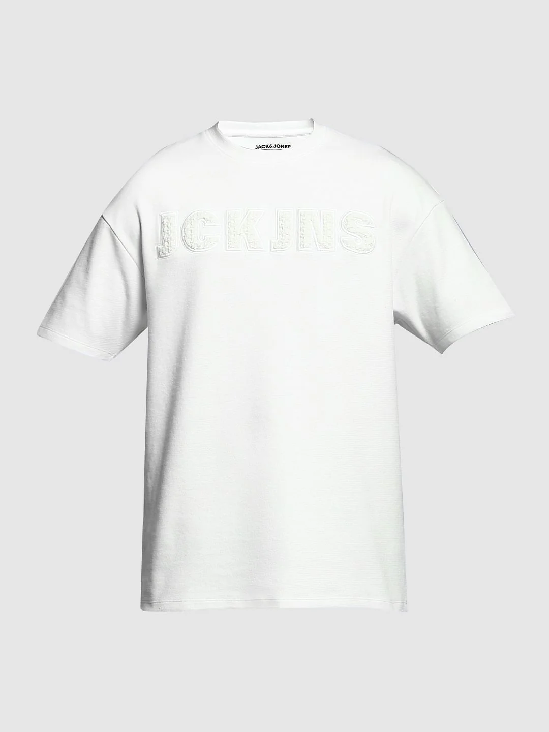 White Logo Print Crew Neck T-shirt - Image 7