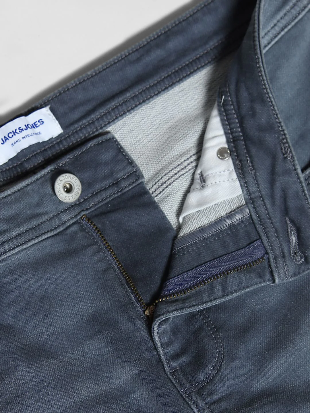 Blue Washed Distressed Slim Fit Jeans - Image 5