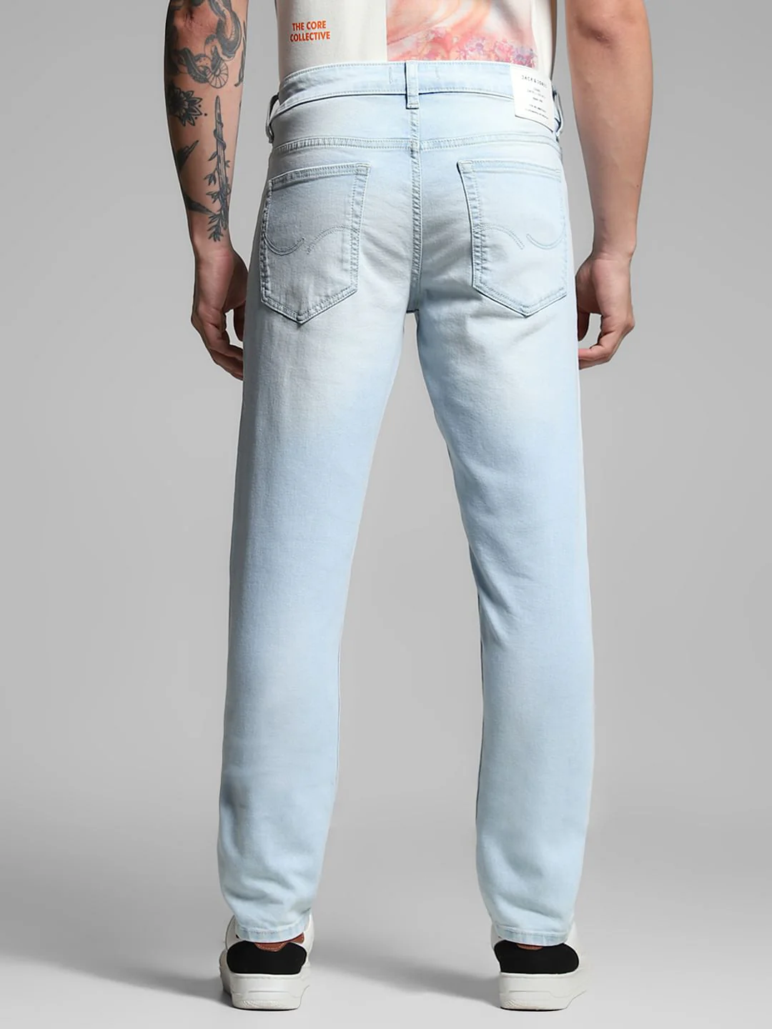 Light Blue Cotton Glenn Slim Fit Jeans - Image 3
