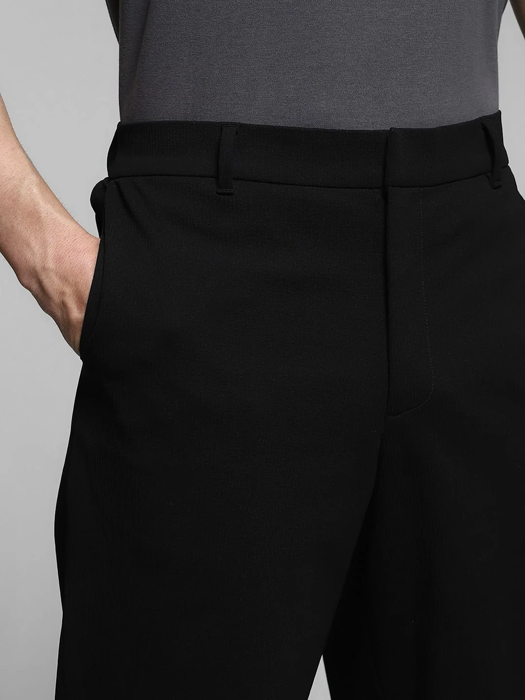 Black Mid Rise Regular Fit Pants - Image 4