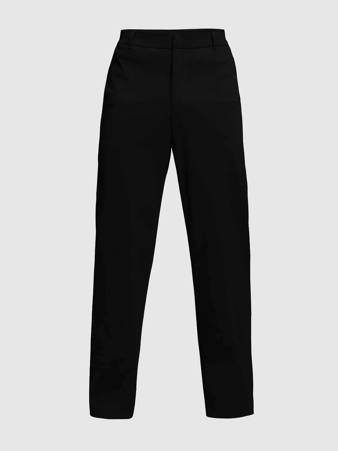 Black Mid Rise Regular Fit Pants - Image 8