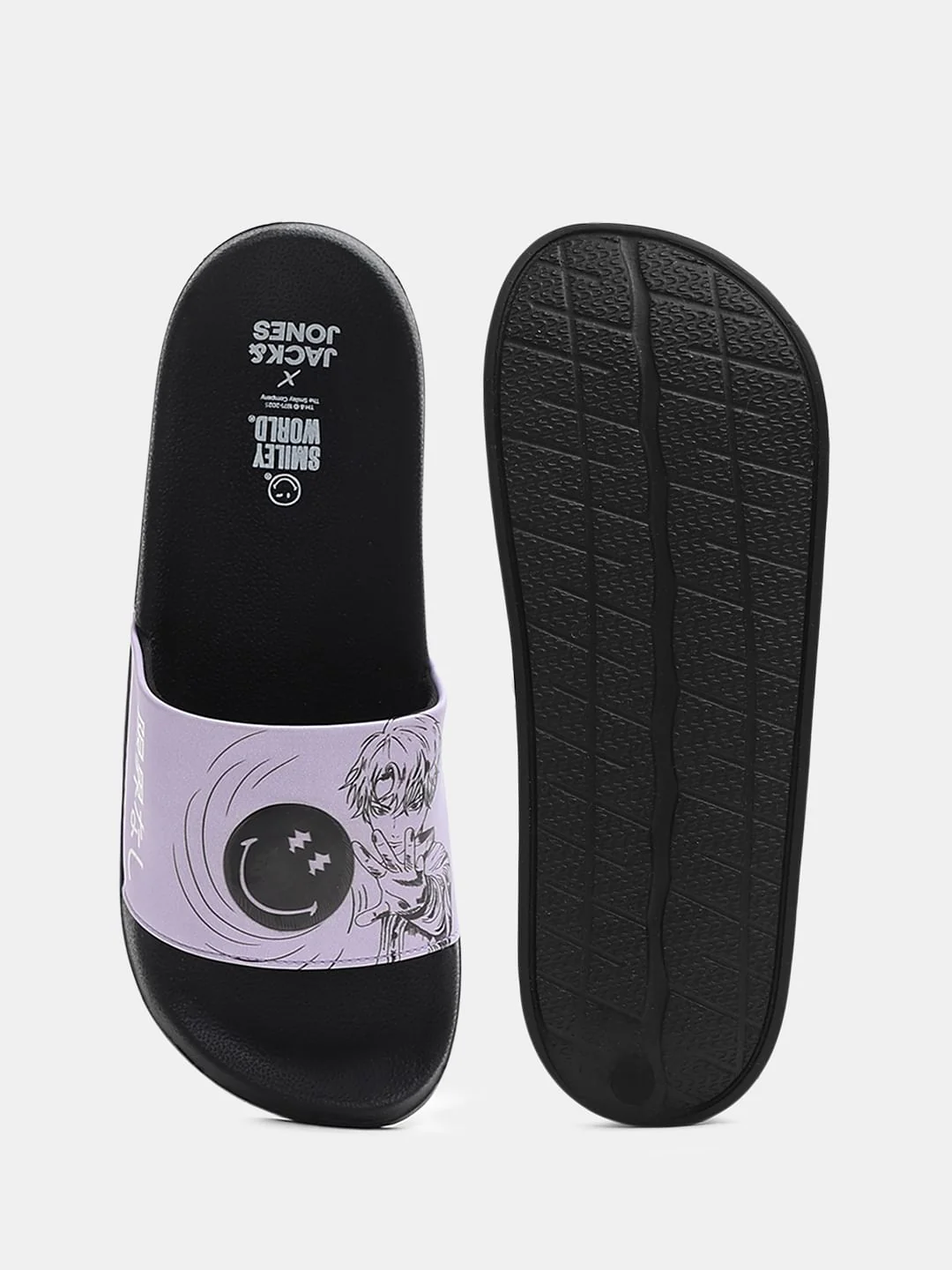 SMILEY Black Pool Sliders - Image 5