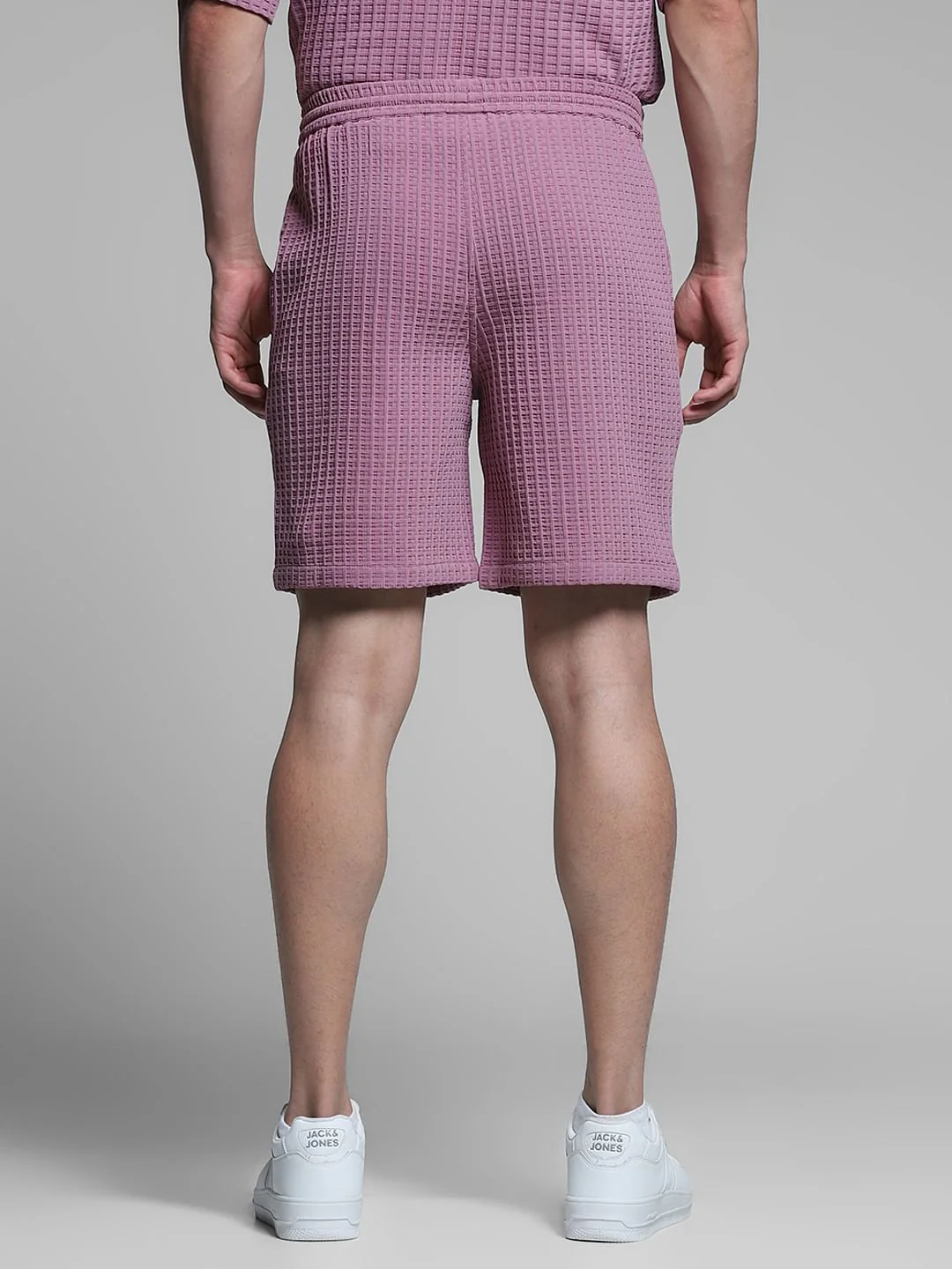 Purple Textured Co-ord Set Shorts - Image 3