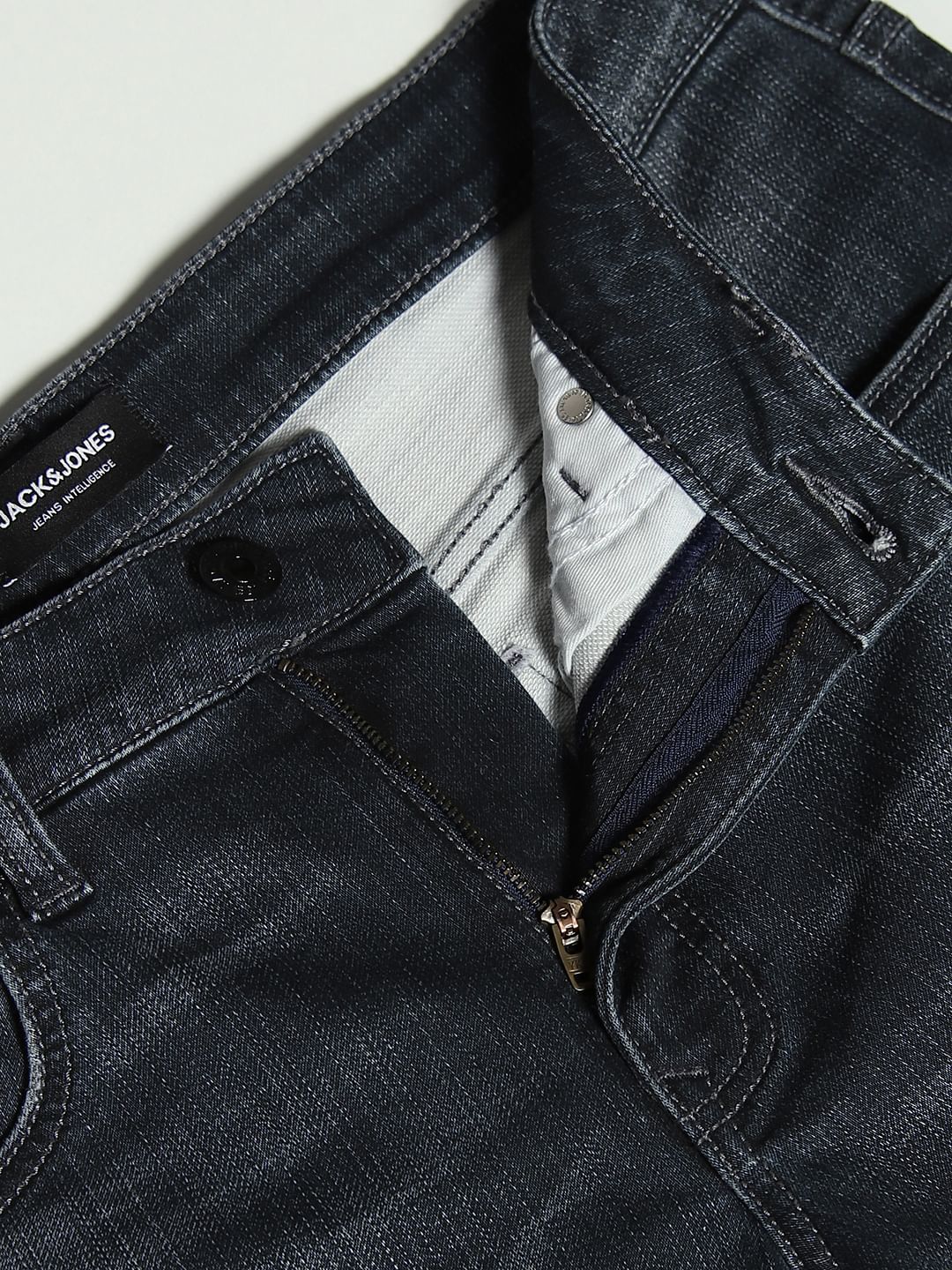 Dark Grey Brak Slim Fit Cropped Jeans - Image 5