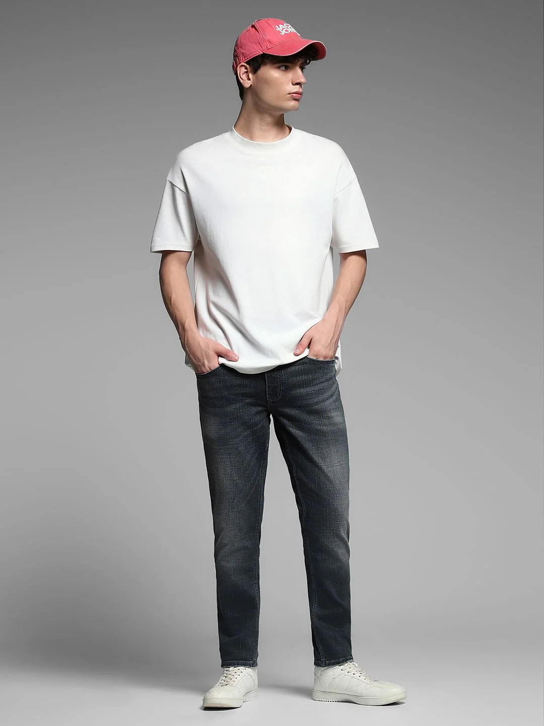 Dark Grey Brak Slim Fit Cropped Jeans - Image 6