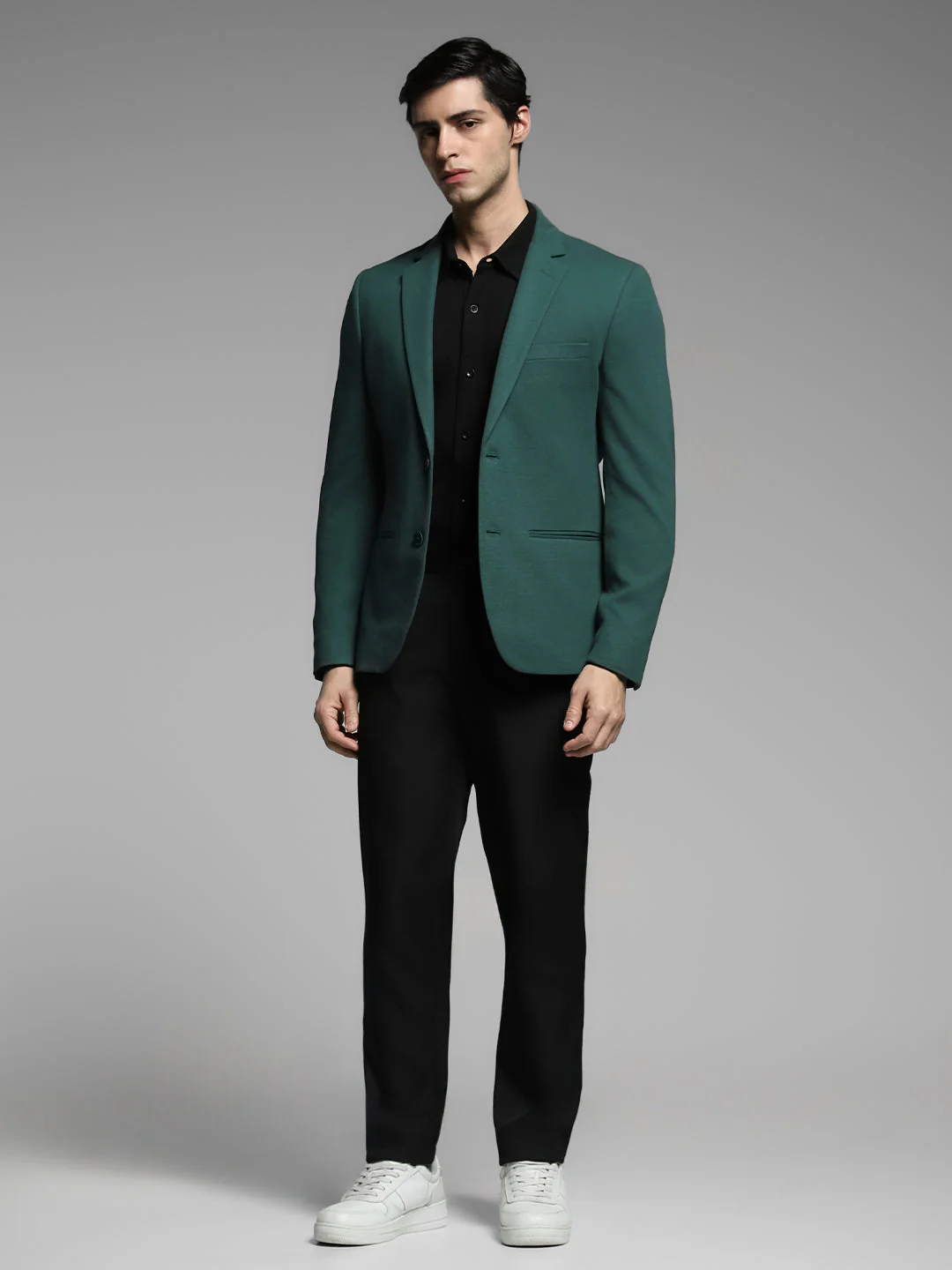 Turquoise Tailored Slim Fit Blazer - Image 6