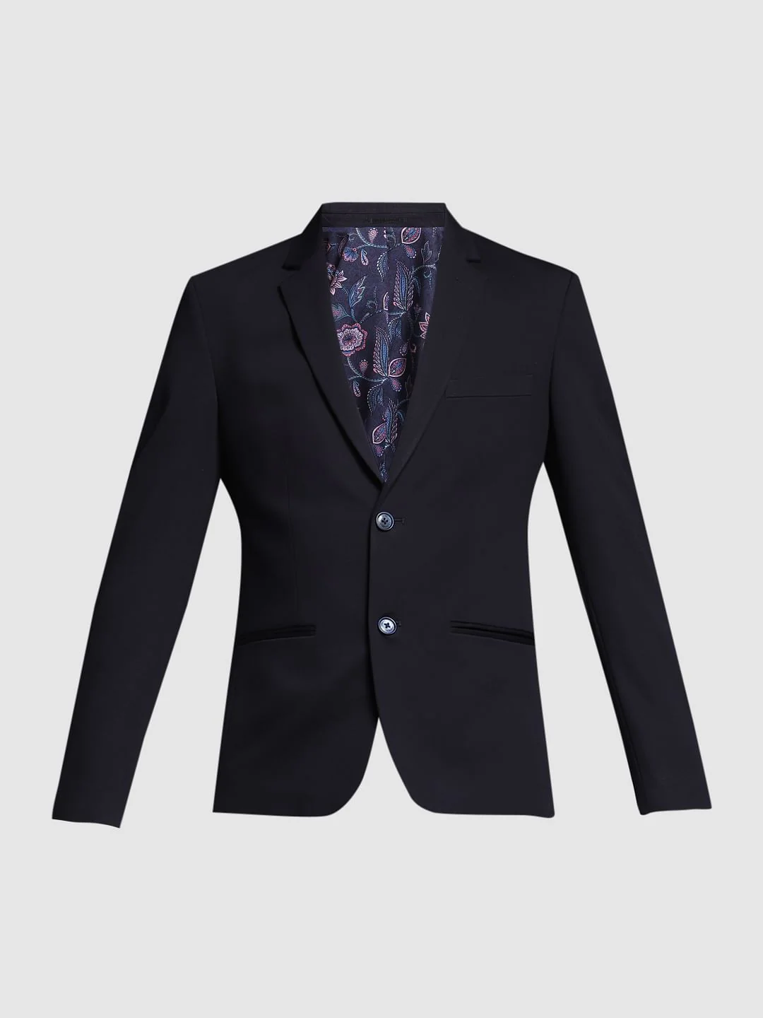 Navy Blue Stretch Formal Blazer - Image 7