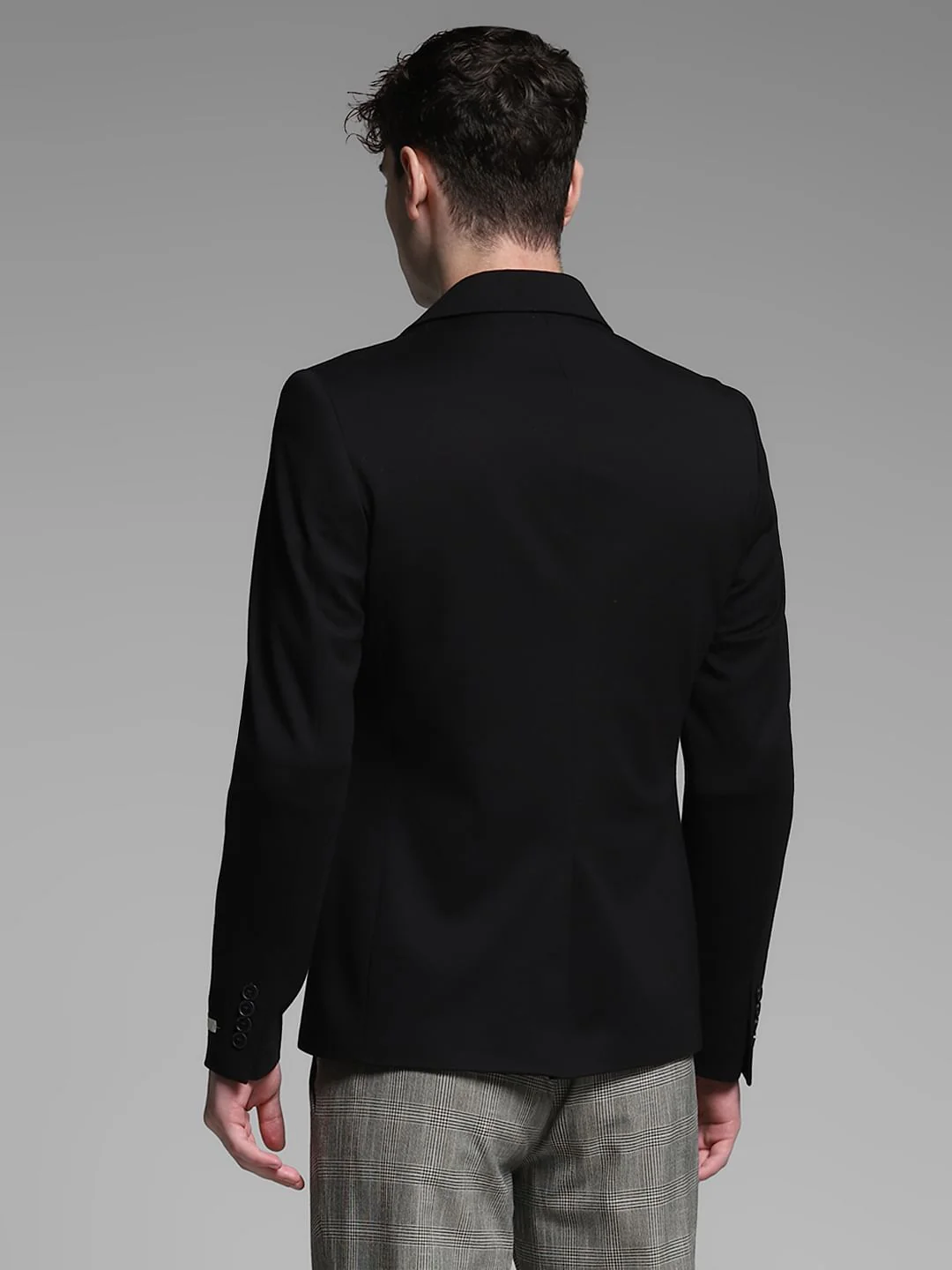 Black Stretch Formal Blazer - Image 4