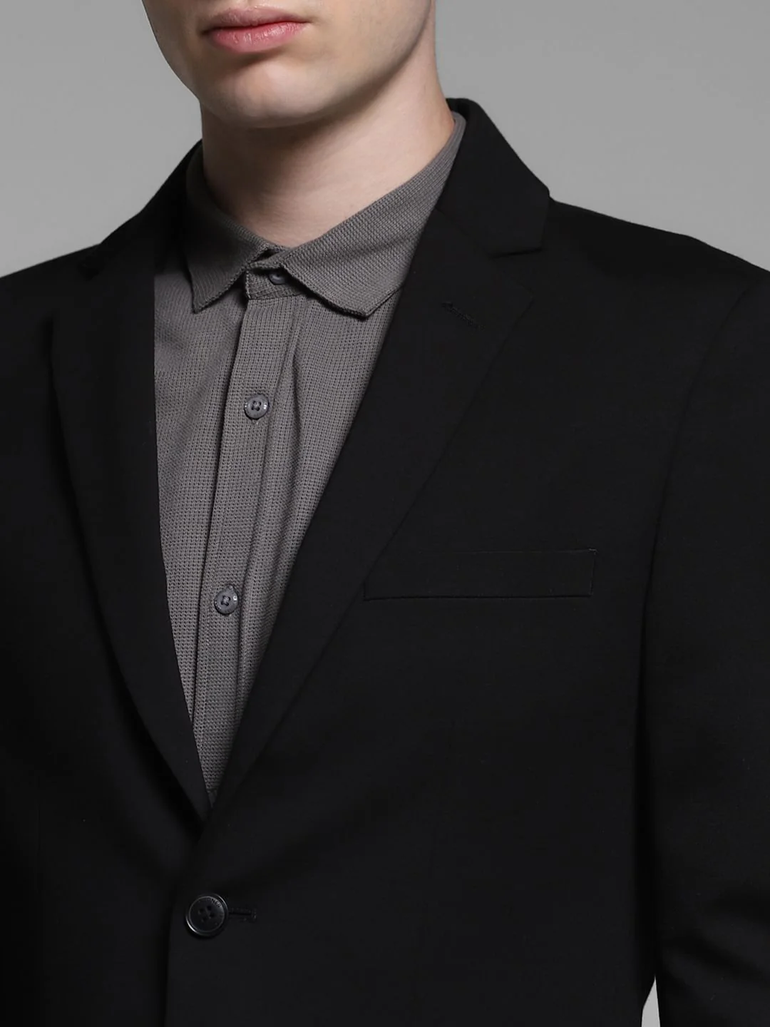 Black Stretch Formal Blazer - Image 5