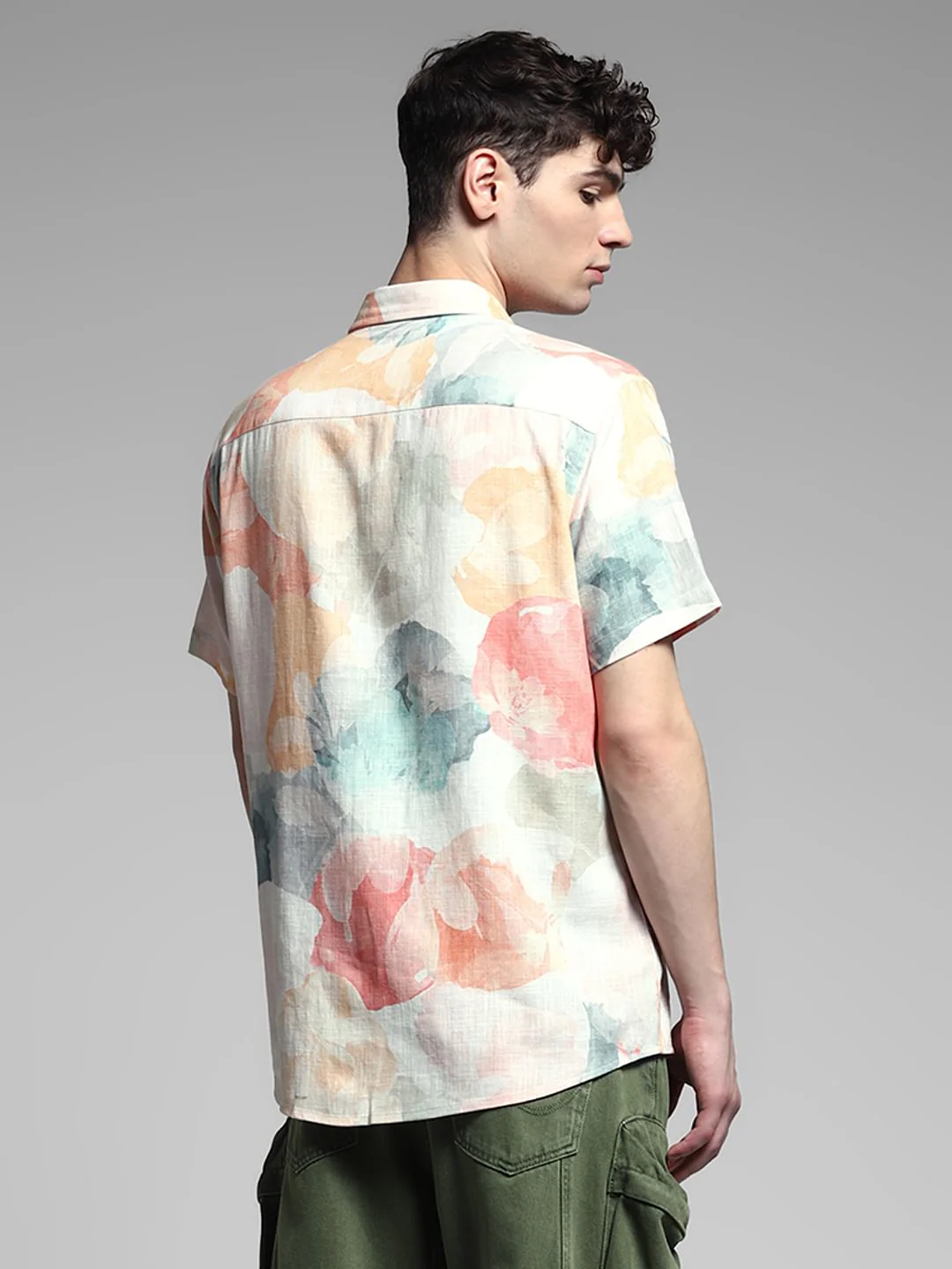Coral Printed Cotton Shirt - Image 4