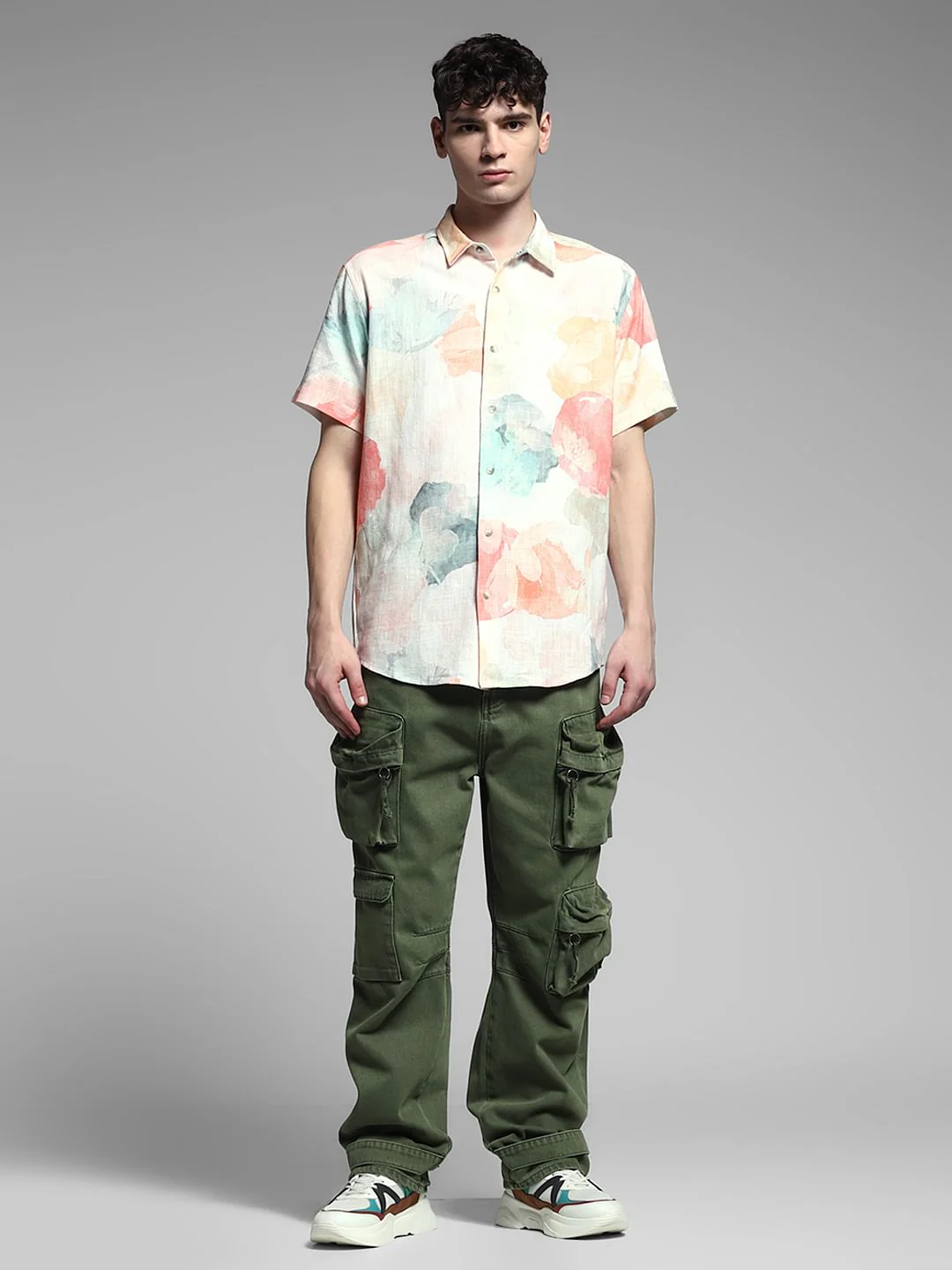 Coral Printed Cotton Shirt - Image 6