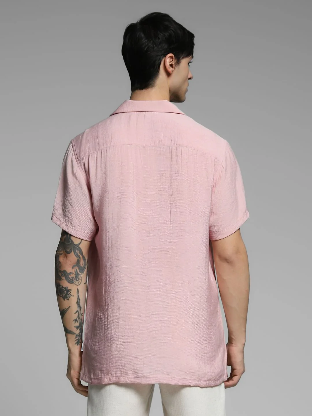 Pink Rayon Comfort Fit Shirt - Image 4