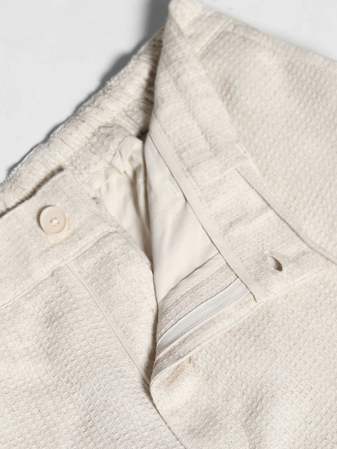 Ecru Waffle Textured Co-ord Set Shorts - Image 5