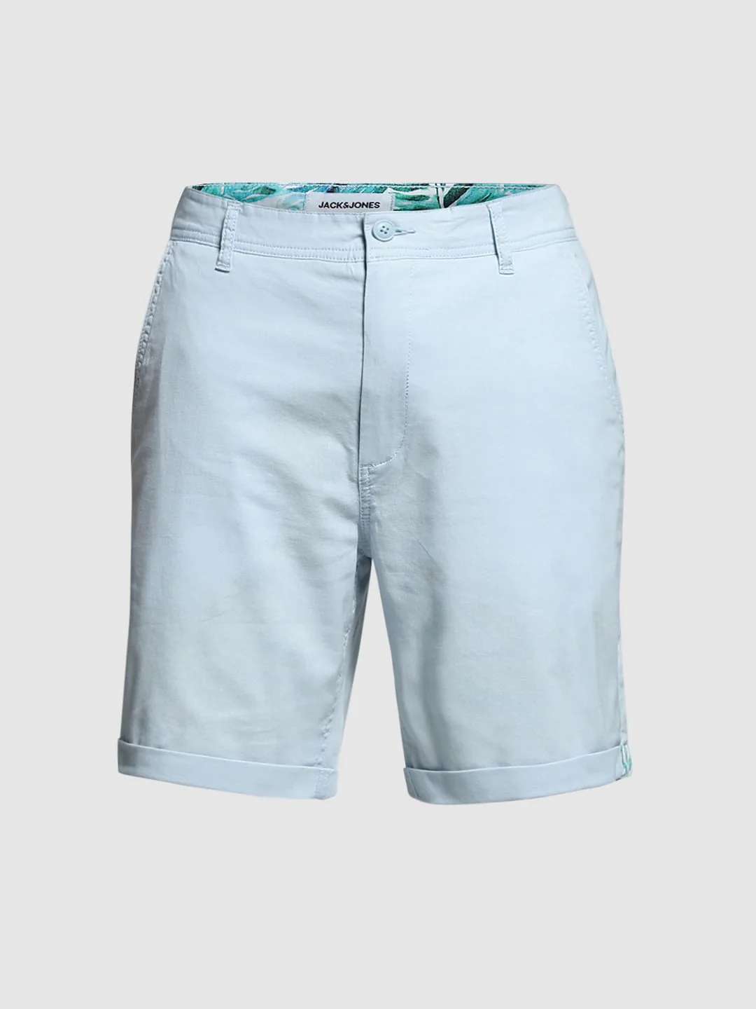 Blue Mid Rise Cotton Shorts - Image 7