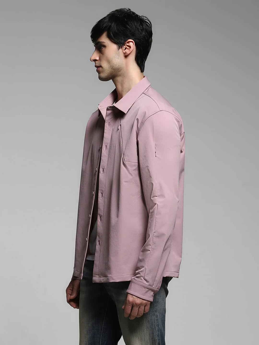 Lilac Full Sleeves Overshirt - Image 3