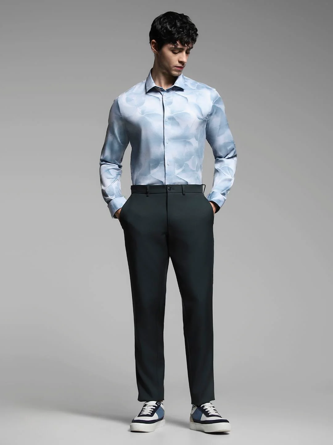 White Floral Print Cotton Shirt - Image 6