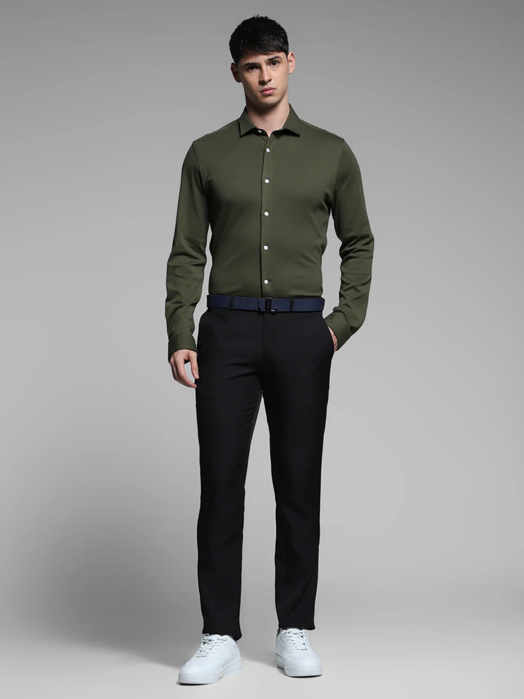 Green Cotton Knit Shirt - Image 6