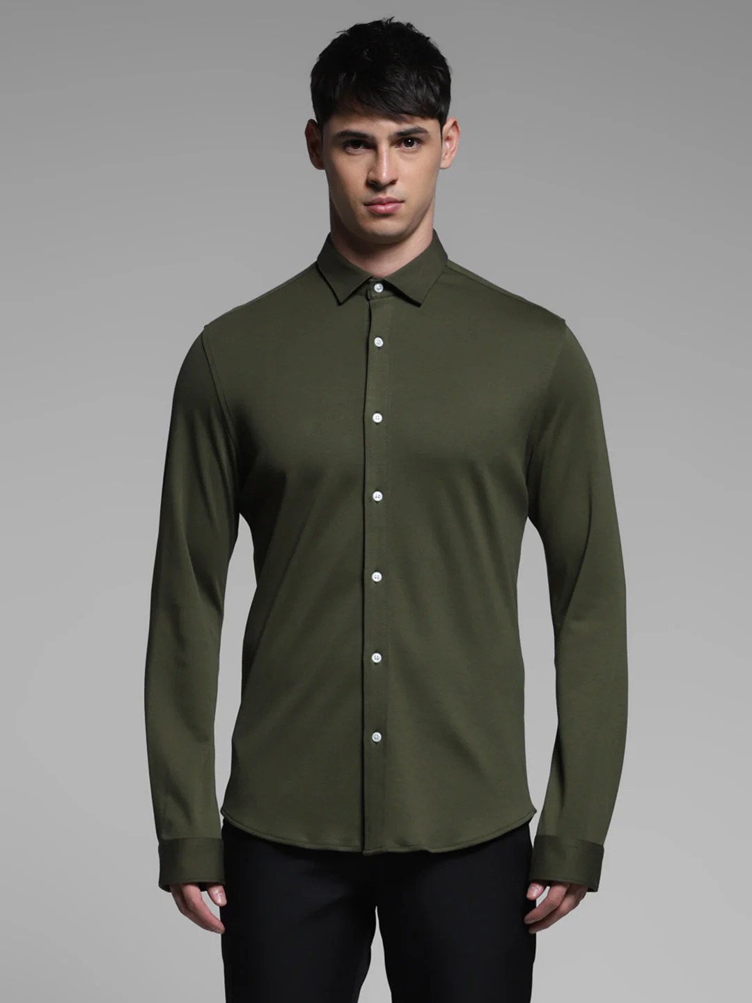 Green Cotton Knit Shirt - Image 8
