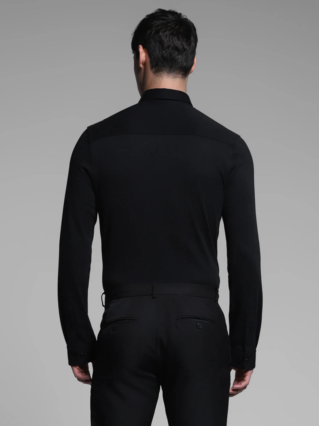 Black Cotton Knit Shirt - Image 4