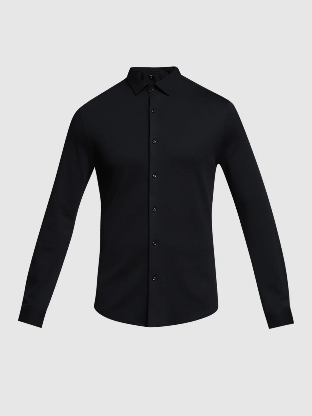 Black Cotton Knit Shirt - Image 7