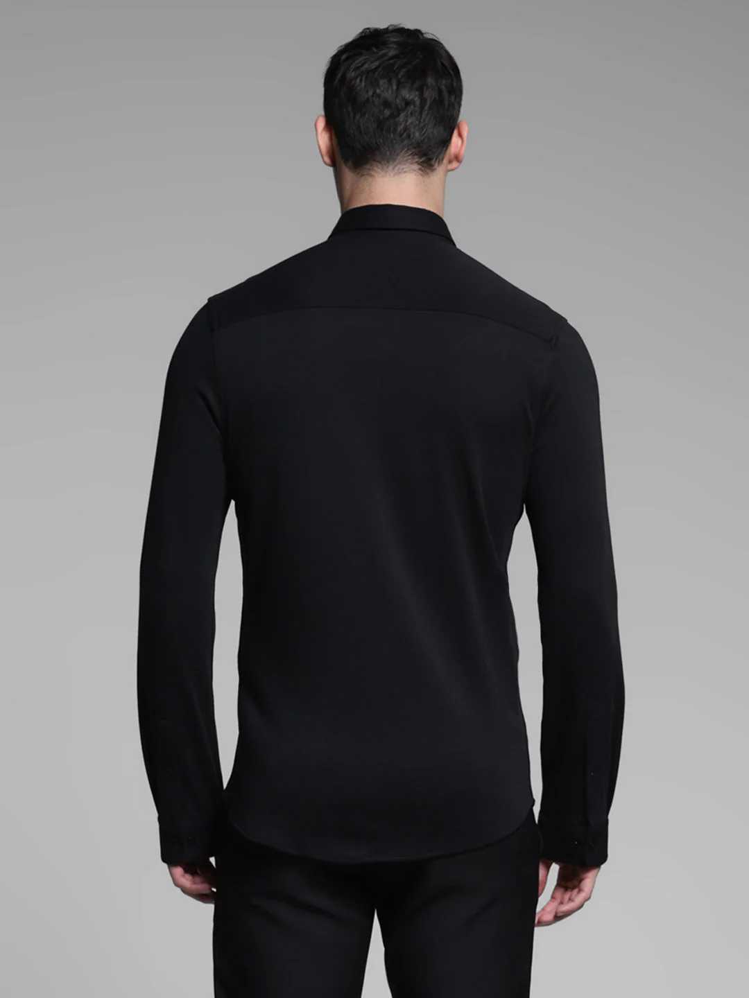 Black Cotton Knit Shirt - Image 9