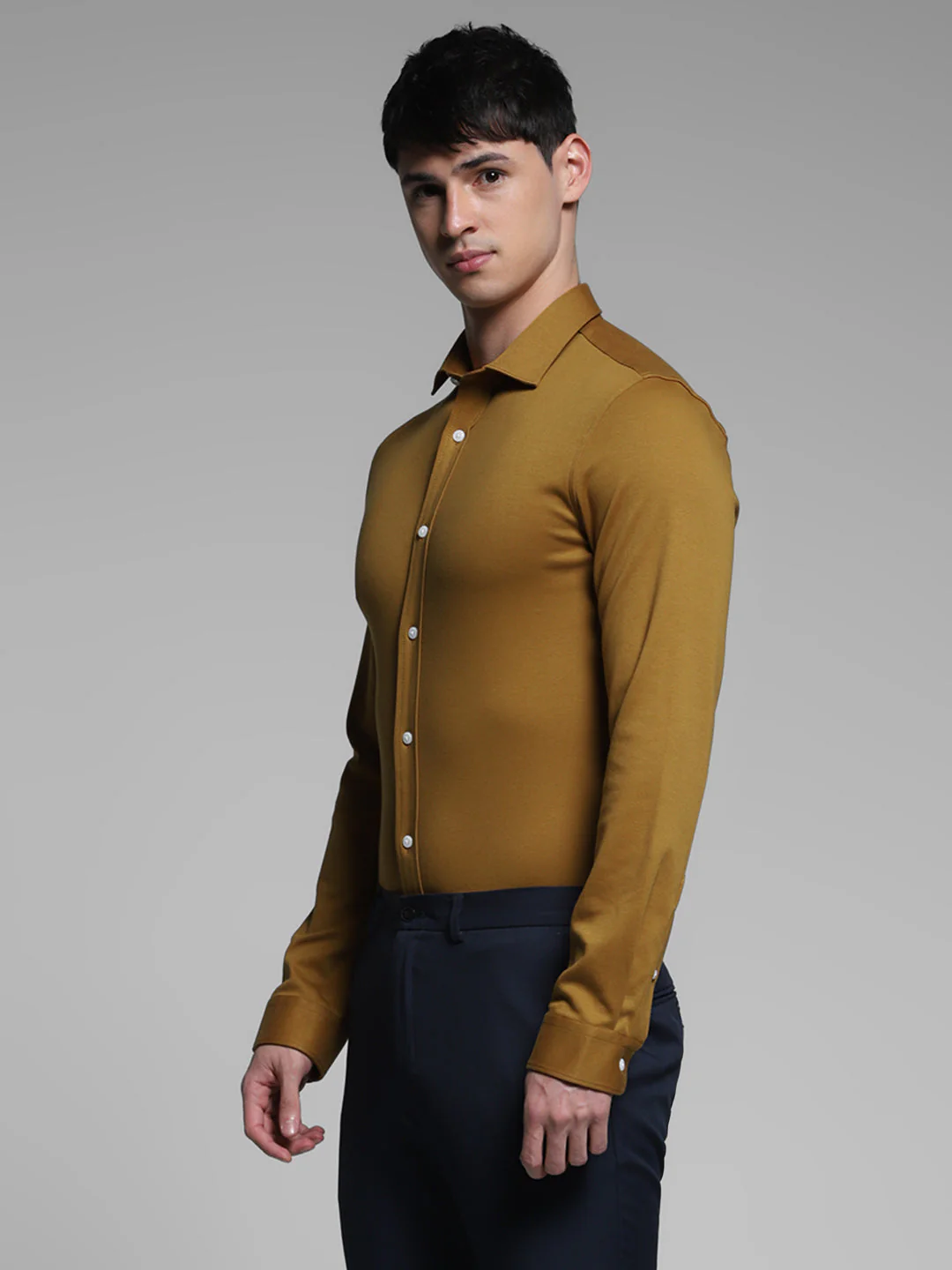 Brown Cotton Knit Shirt - Image 3
