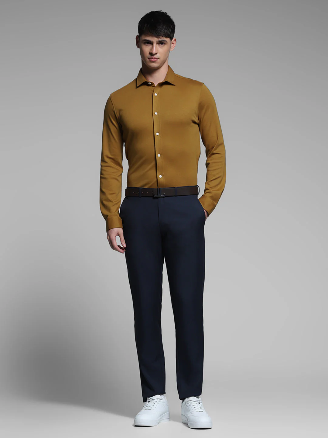 Brown Cotton Knit Shirt - Image 6