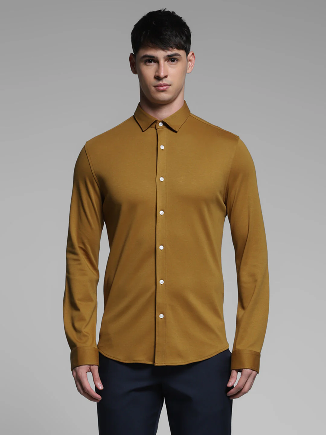 Brown Cotton Knit Shirt - Image 8