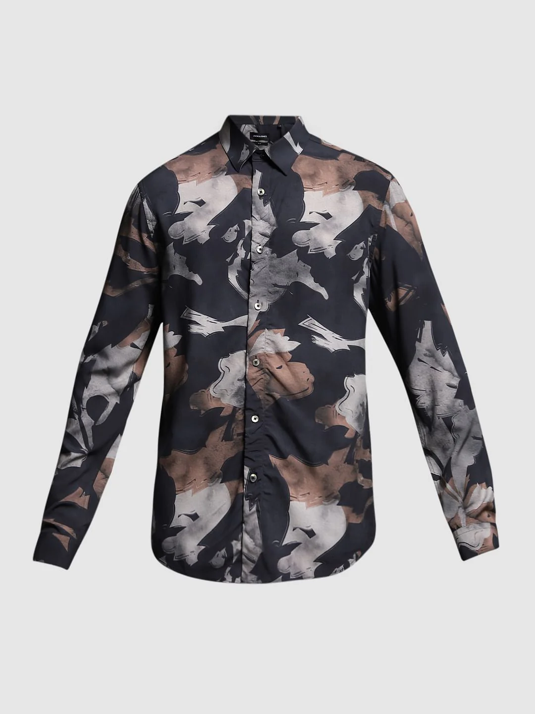 Black Printed Cotton Shirt - Image 7