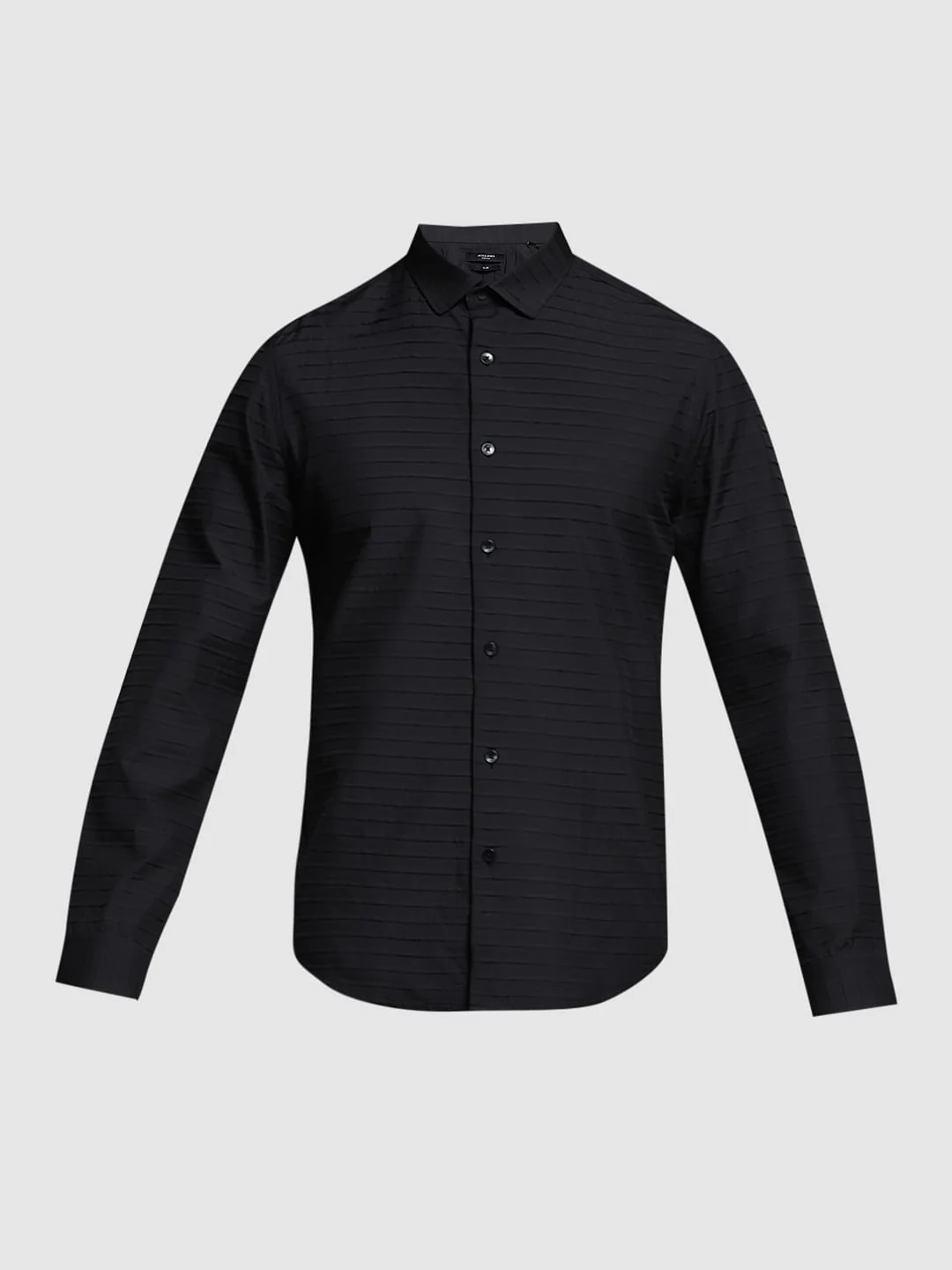 Black Slim Fit Full Sleeves Shirt - Image 7