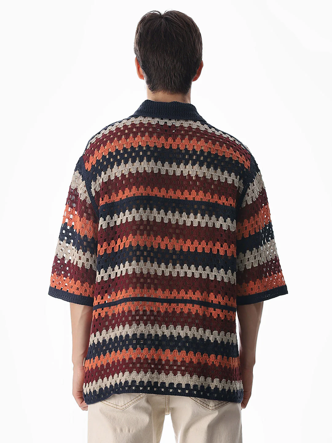 Multi-Colour Knitted Crochet Shirt - Image 9