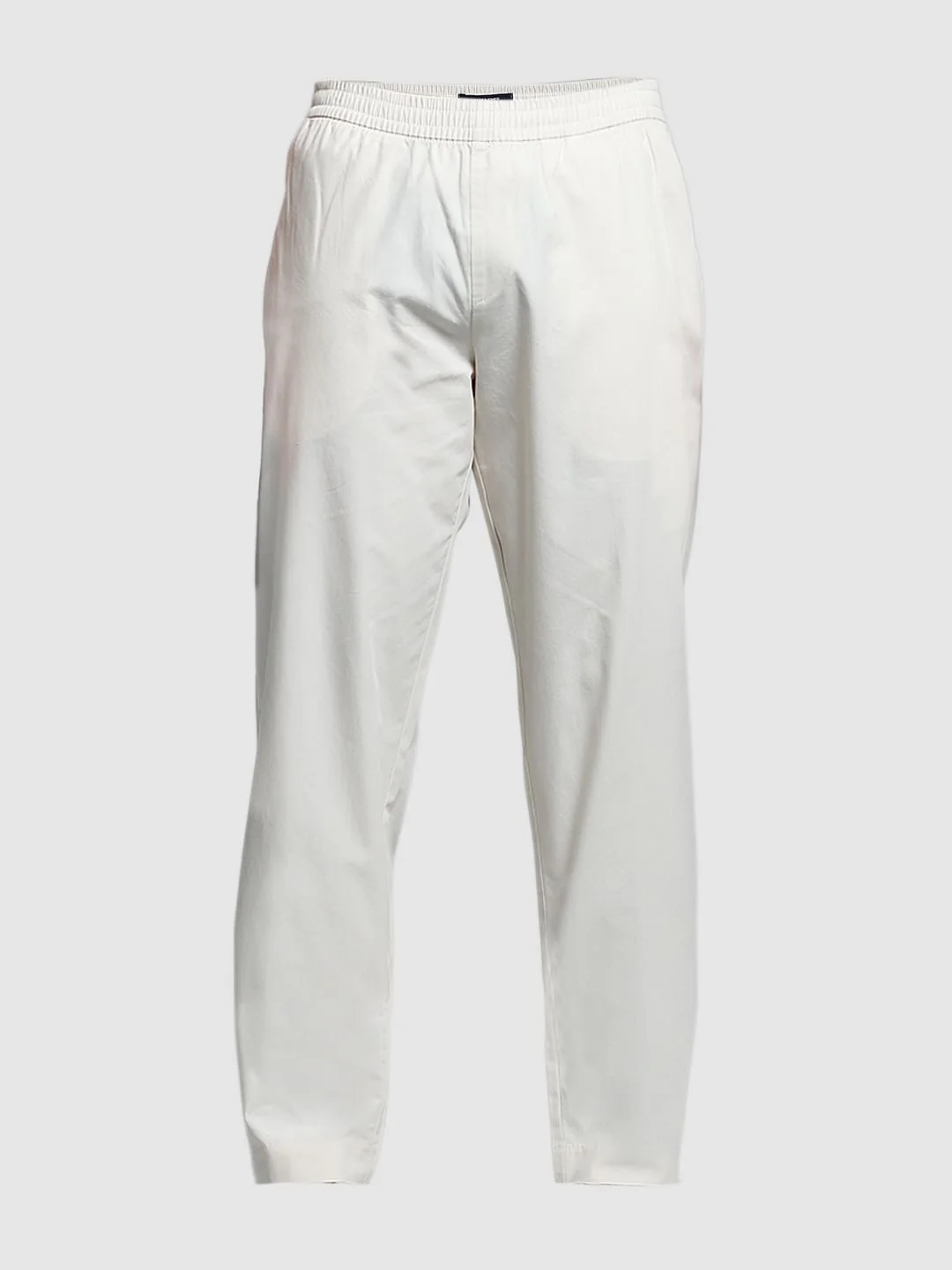 Beige Mid Rise Cotton Joggers - Image 6