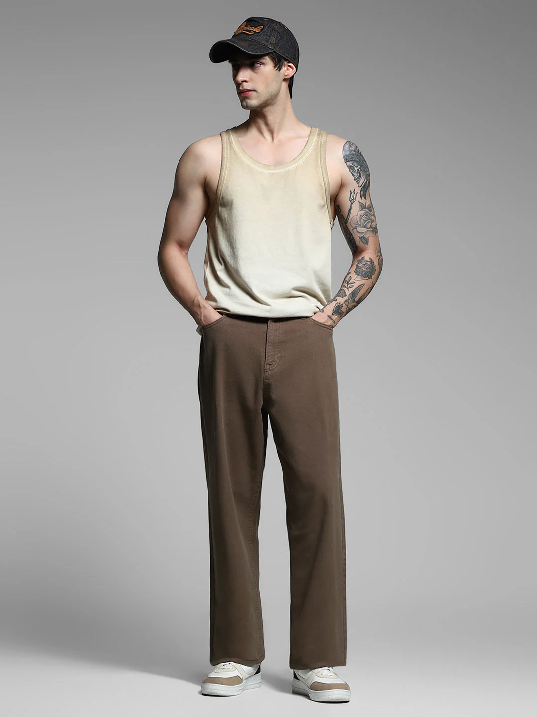 Dark Brown Mid Rise Pants - Image 6
