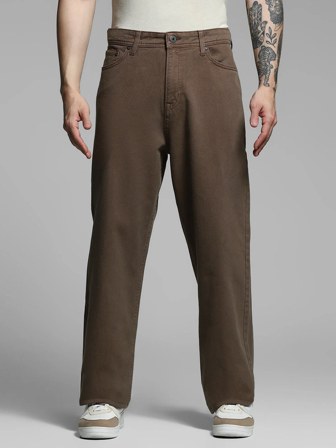 Dark Brown Mid Rise Pants - Image 8