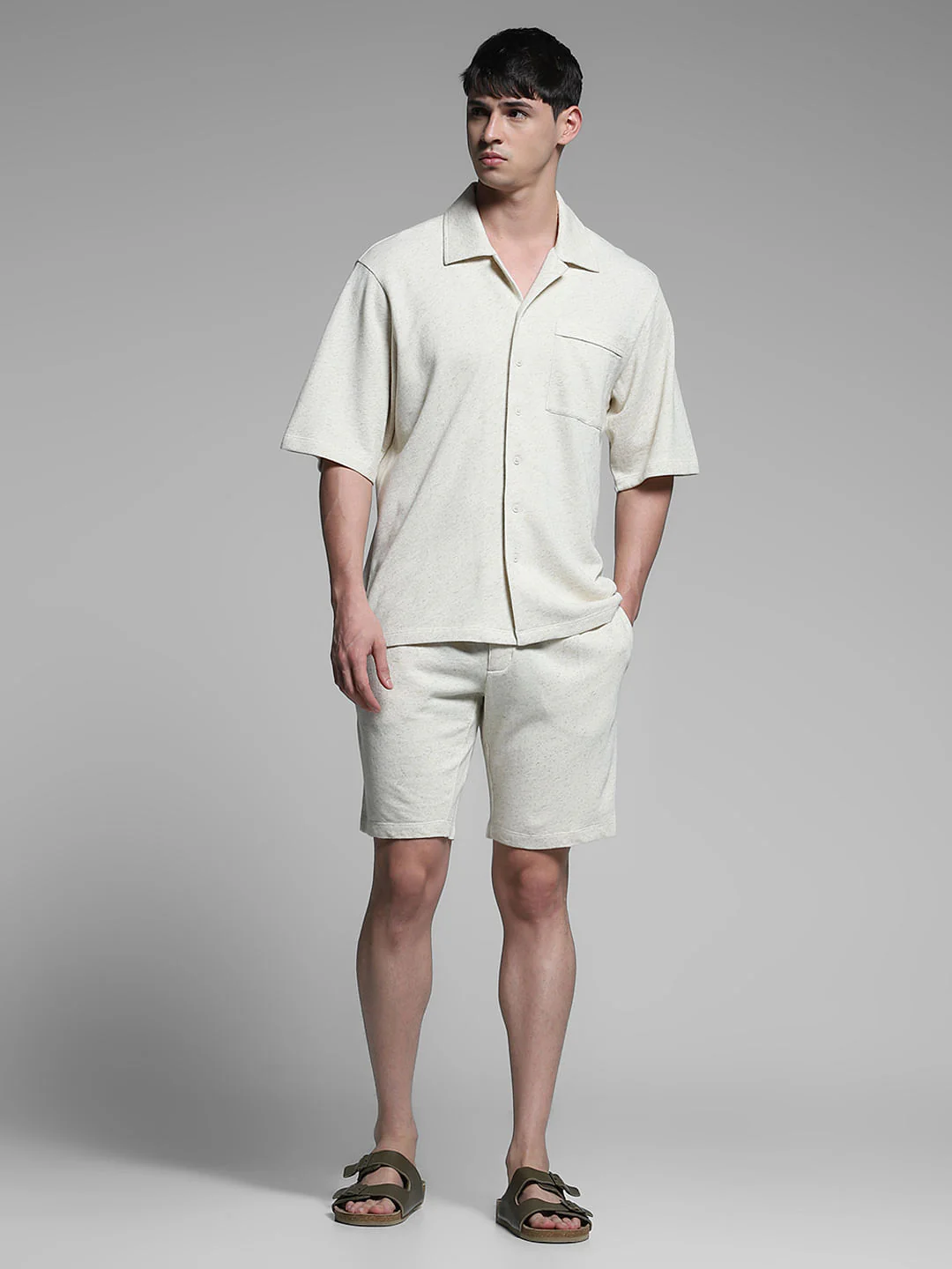Off-White Cotton Co-ord Oversized Shirt - Image 6
