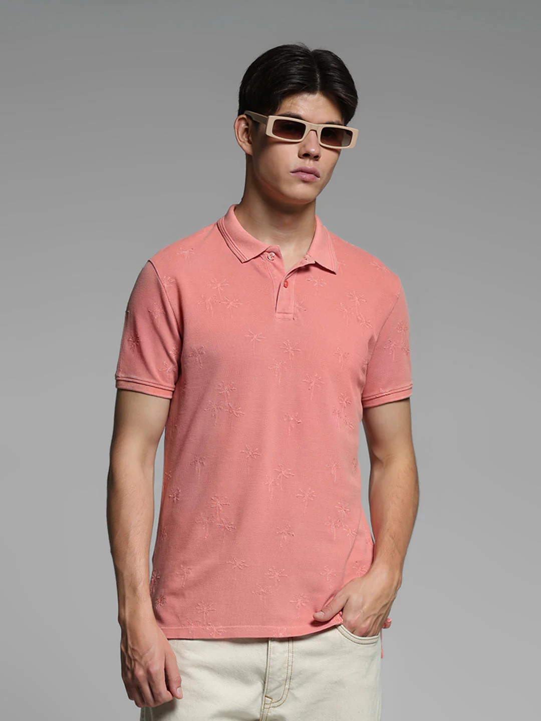 Shell Pink Embroidered Polo