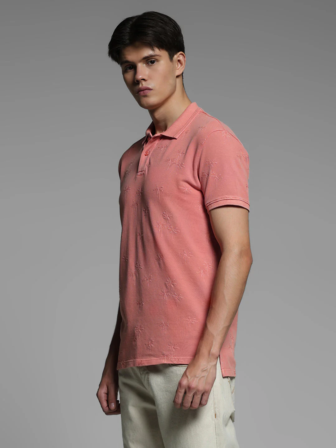 Shell Pink Embroidered Polo - Image 3