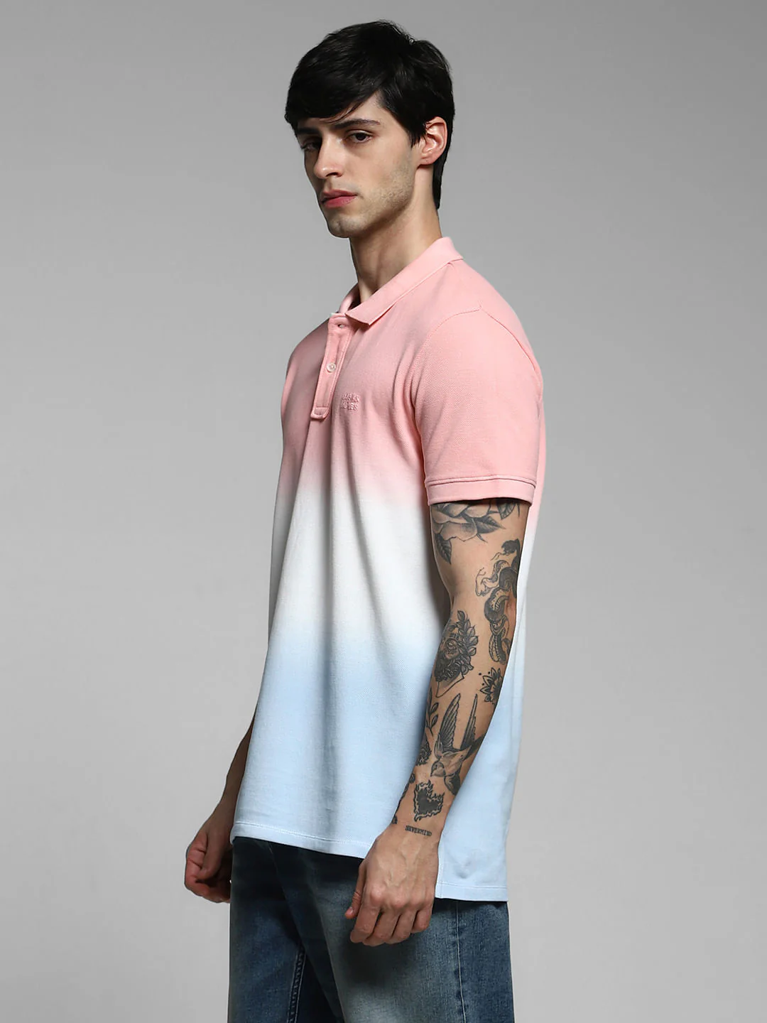 Pink Ombre Cotton Polo - Image 3