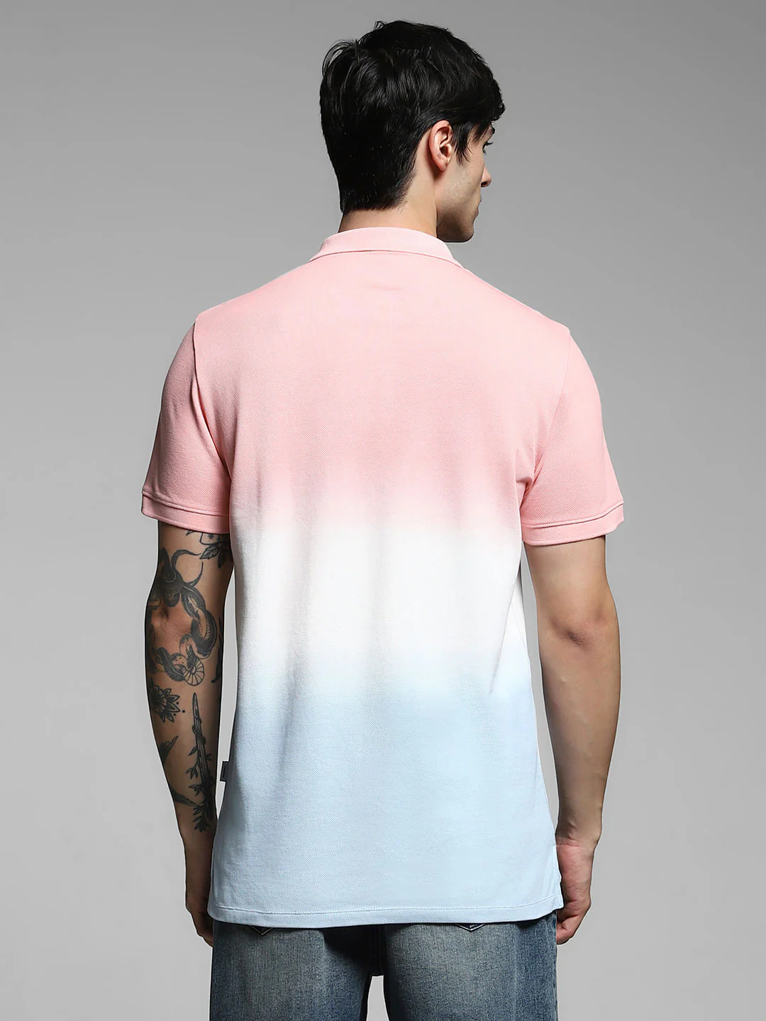 Pink Ombre Cotton Polo - Image 4