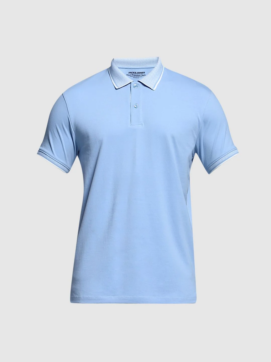 Light Blue Cotton Polo - Image 7