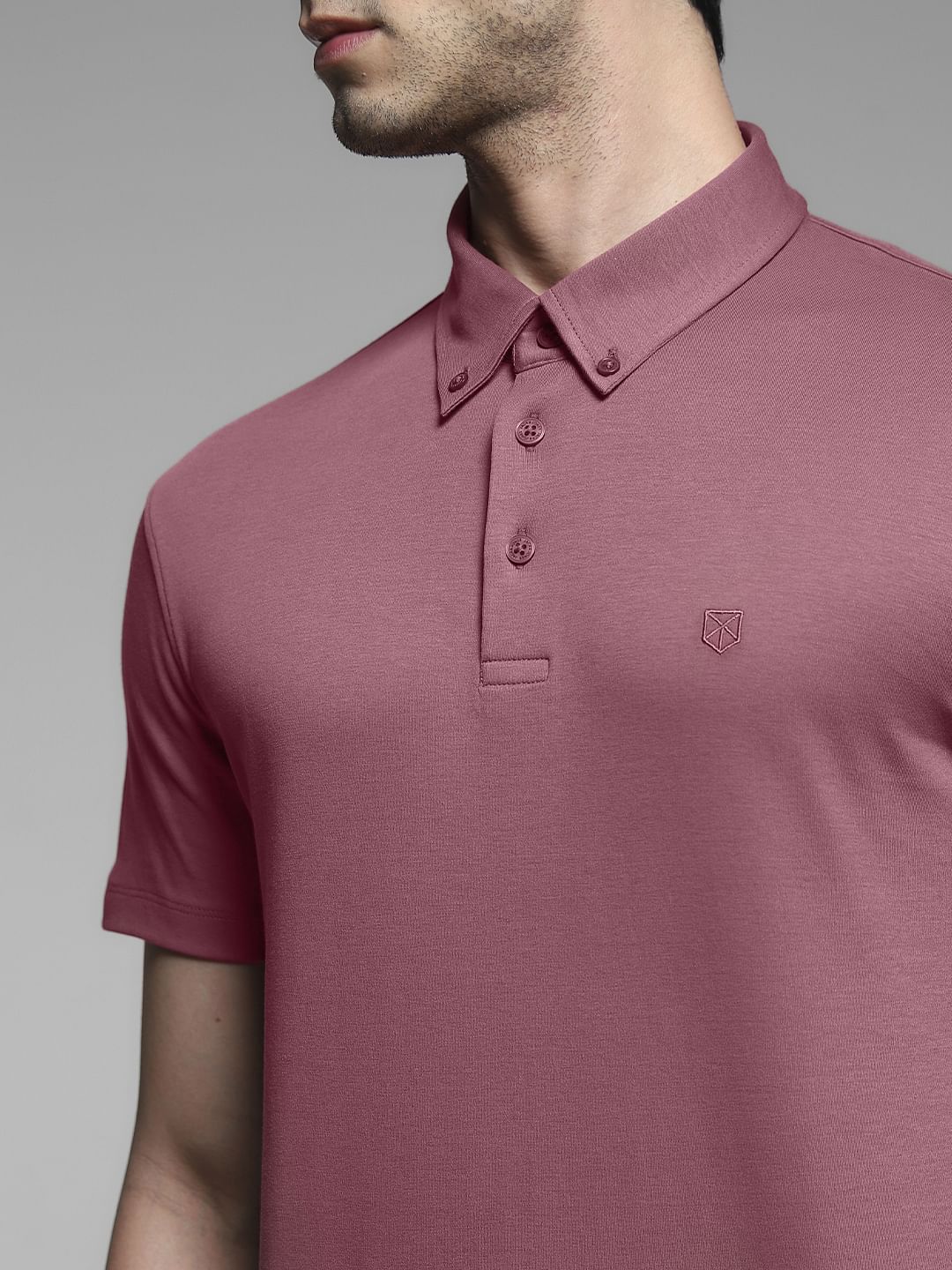 Dark Plum Cotton Polo - Image 5