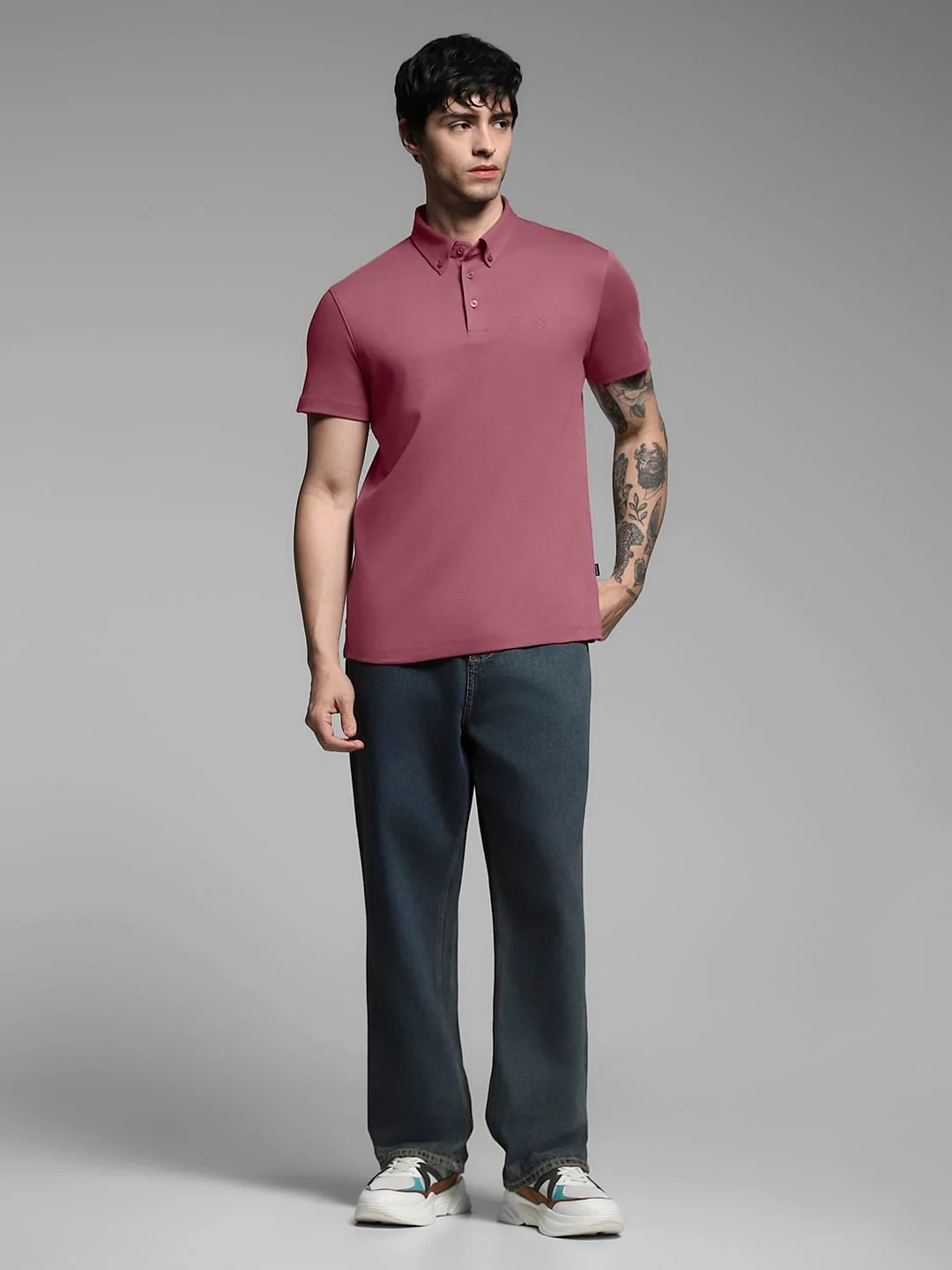Dark Plum Cotton Polo - Image 6