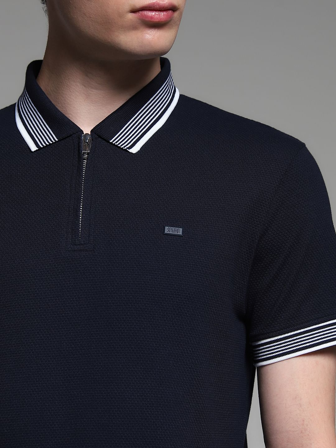 Dark Blue Cotton Polo - Image 5