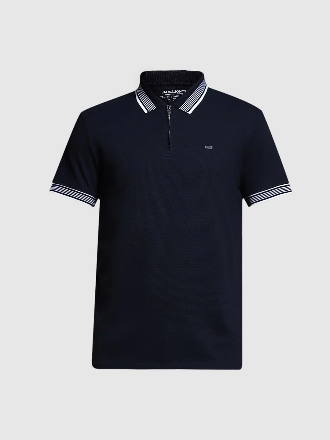 Dark Blue Cotton Polo - Image 7
