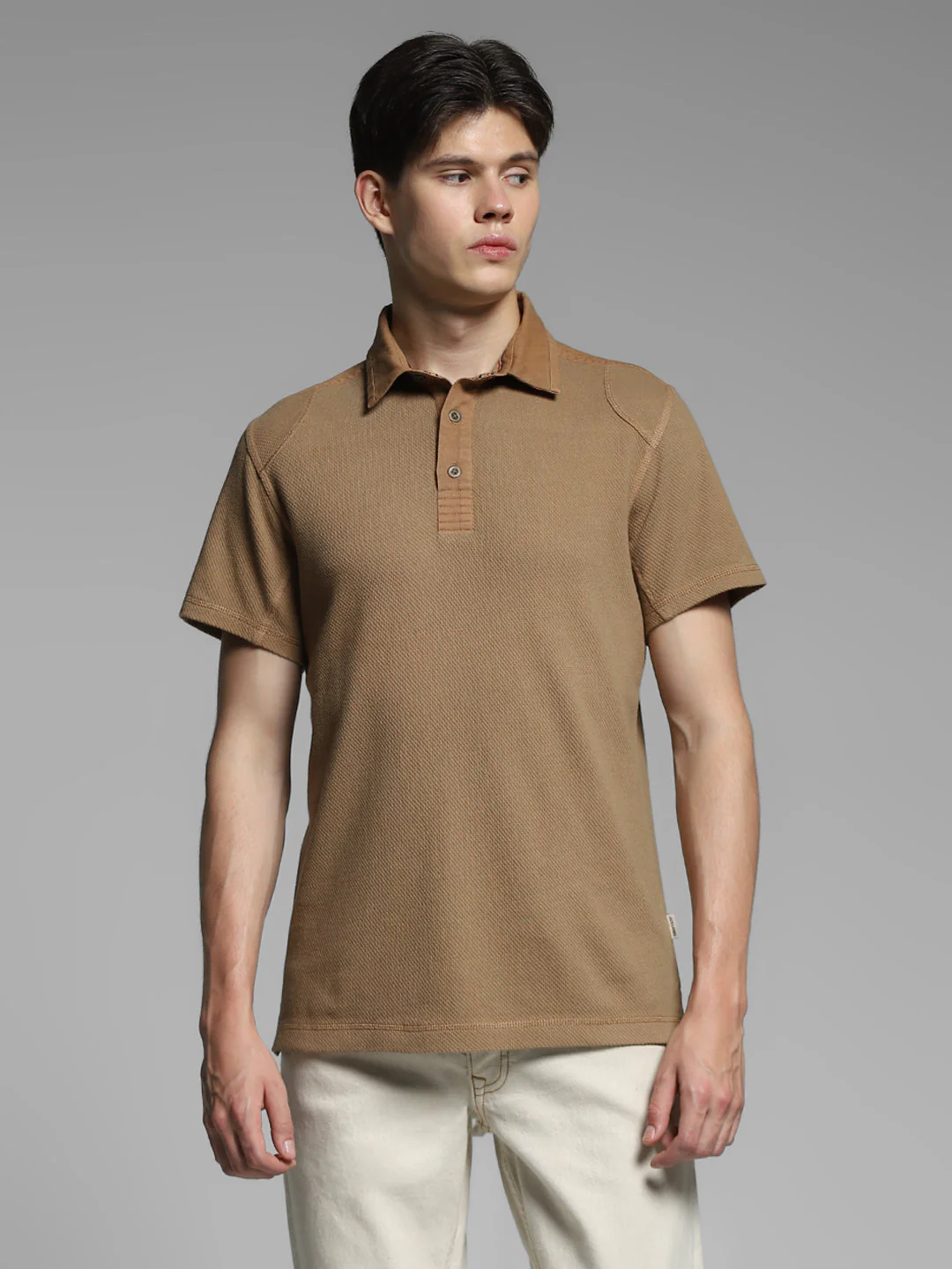 JACK&JONES Brown Cotton Polo - Image 2
