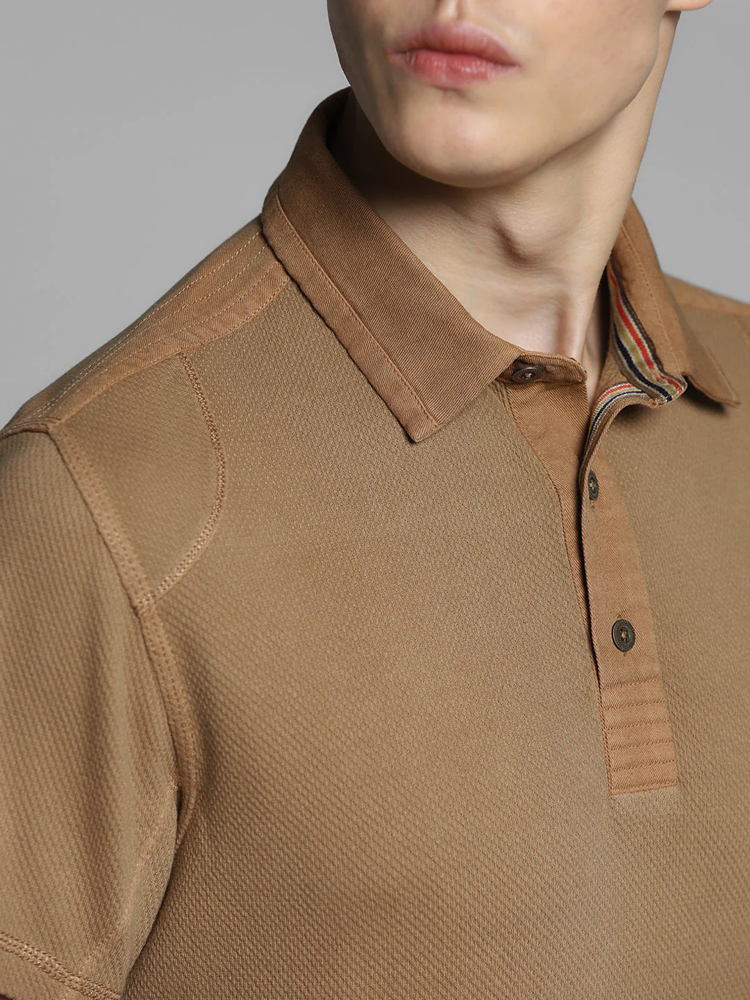 JACK&JONES Brown Cotton Polo - Image 5